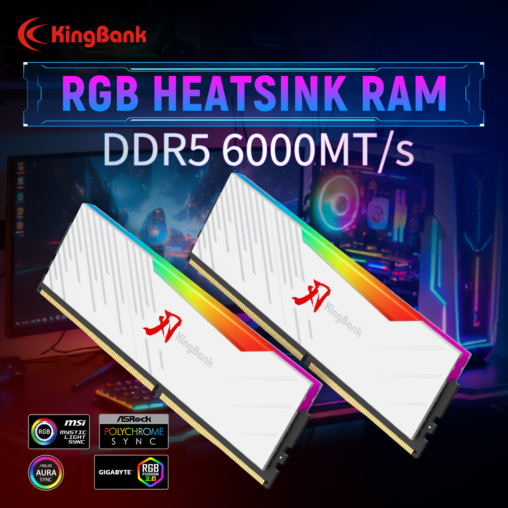 Ddr5 16Gb 6000Mhz - Memória RAM KINGBANK KRRW DDR5 RGB