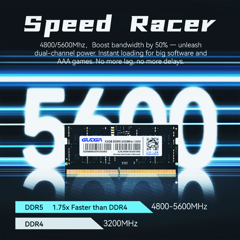 Memória GUDGA DDR5 RAM 8GB 16G - Ddr5 8Gb avaliação e preço
