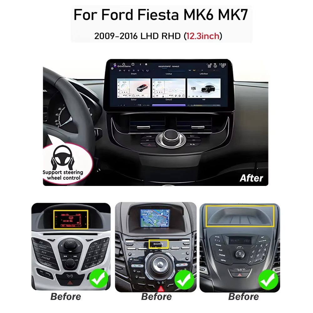 12,3 polegadas - Para Ford Fie - Ddr5 8Gb avaliação e preço