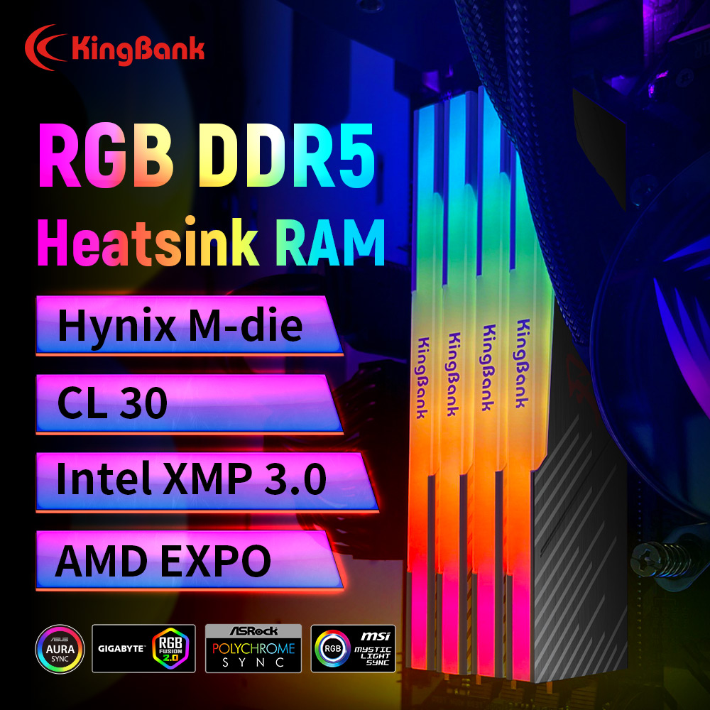 Memória KingBank KRRB DDR5 RGB - Ddr5 8Gb avaliação e preço