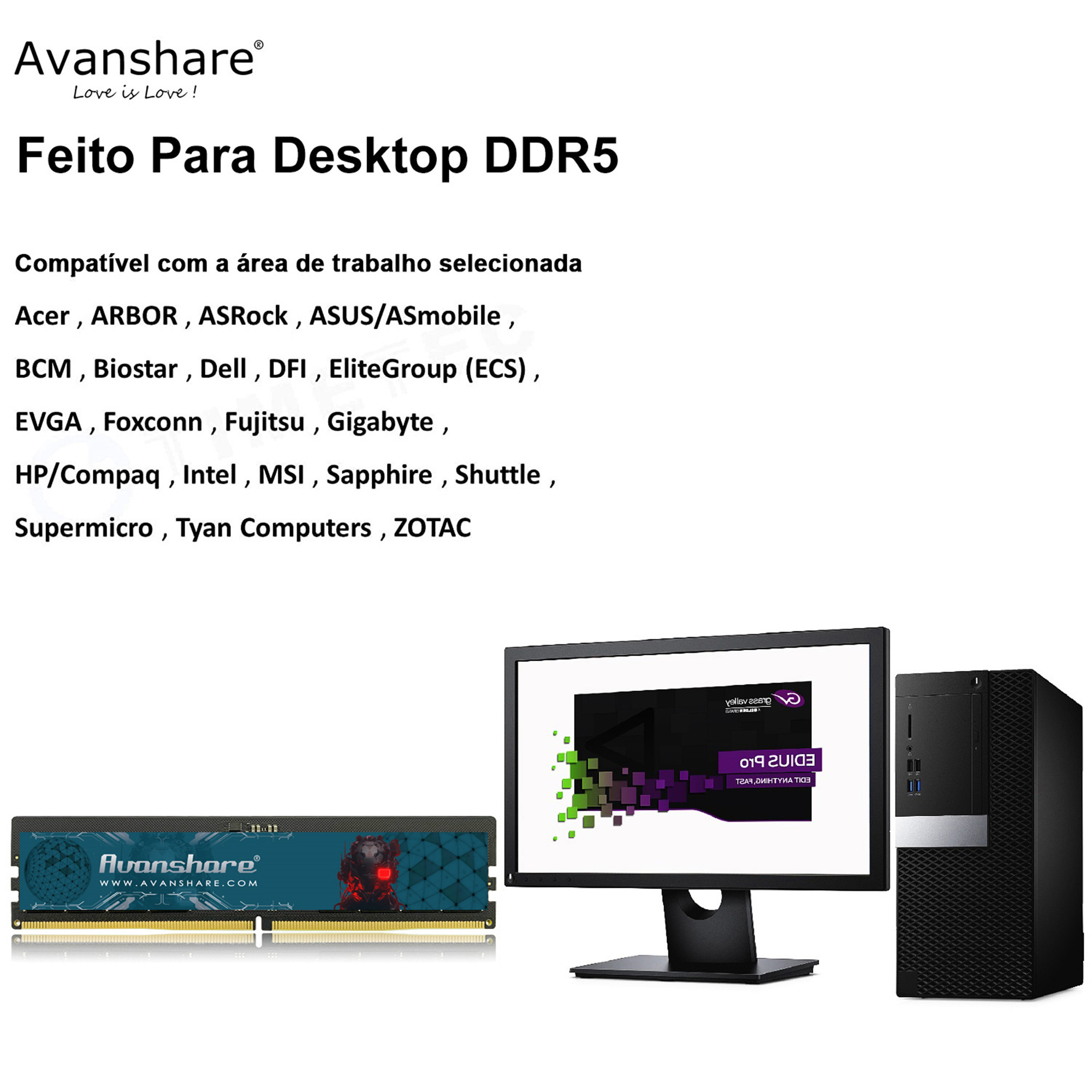Avanshare Ram Memoria DDR5 DDR - Ddr5 4800Mhz avaliação e preço
