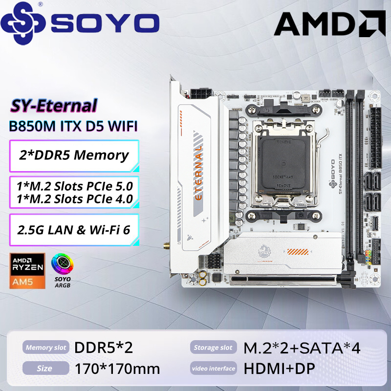 Soyo b850m argb placa-mãe wifi - Ddr5 Kit avaliação e preço